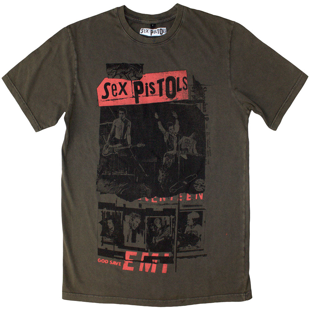 The Sex Pistols Stone Wash T-Shirt: Photo Collage