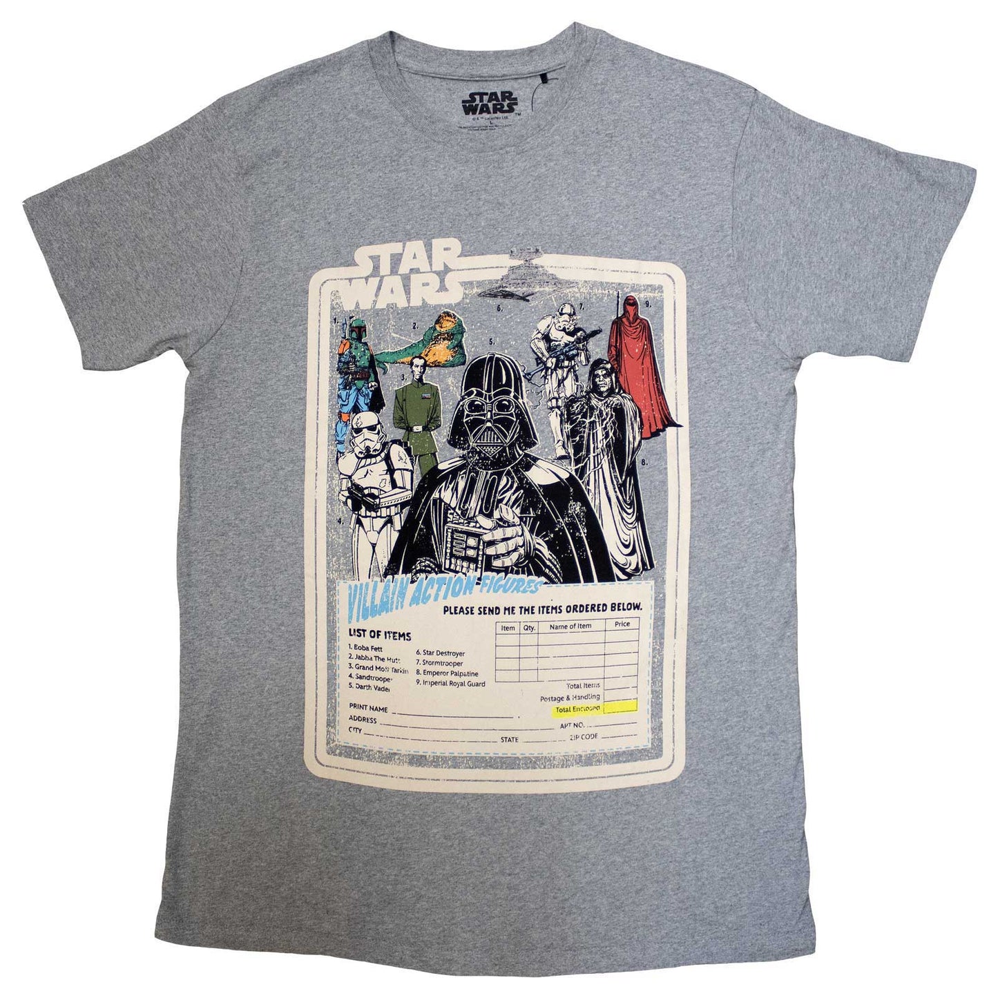Star Wars T-Shirt: Villain Action Figures