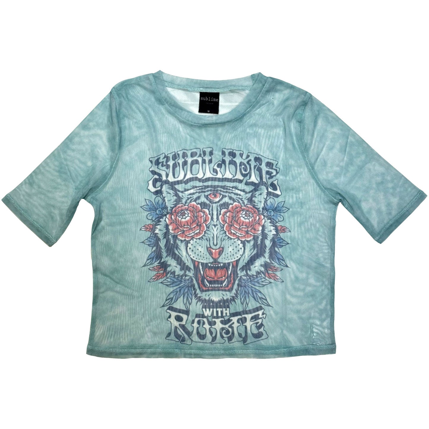 Sublime Ladies Mesh Crop Top: With Rome