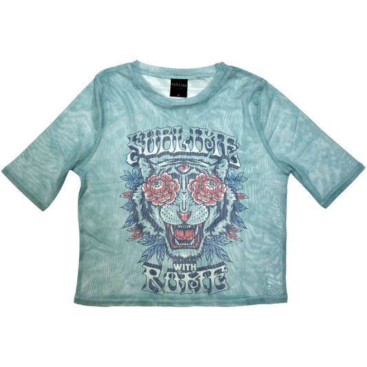 Sublime Ladies Mesh Crop Top: With Rome