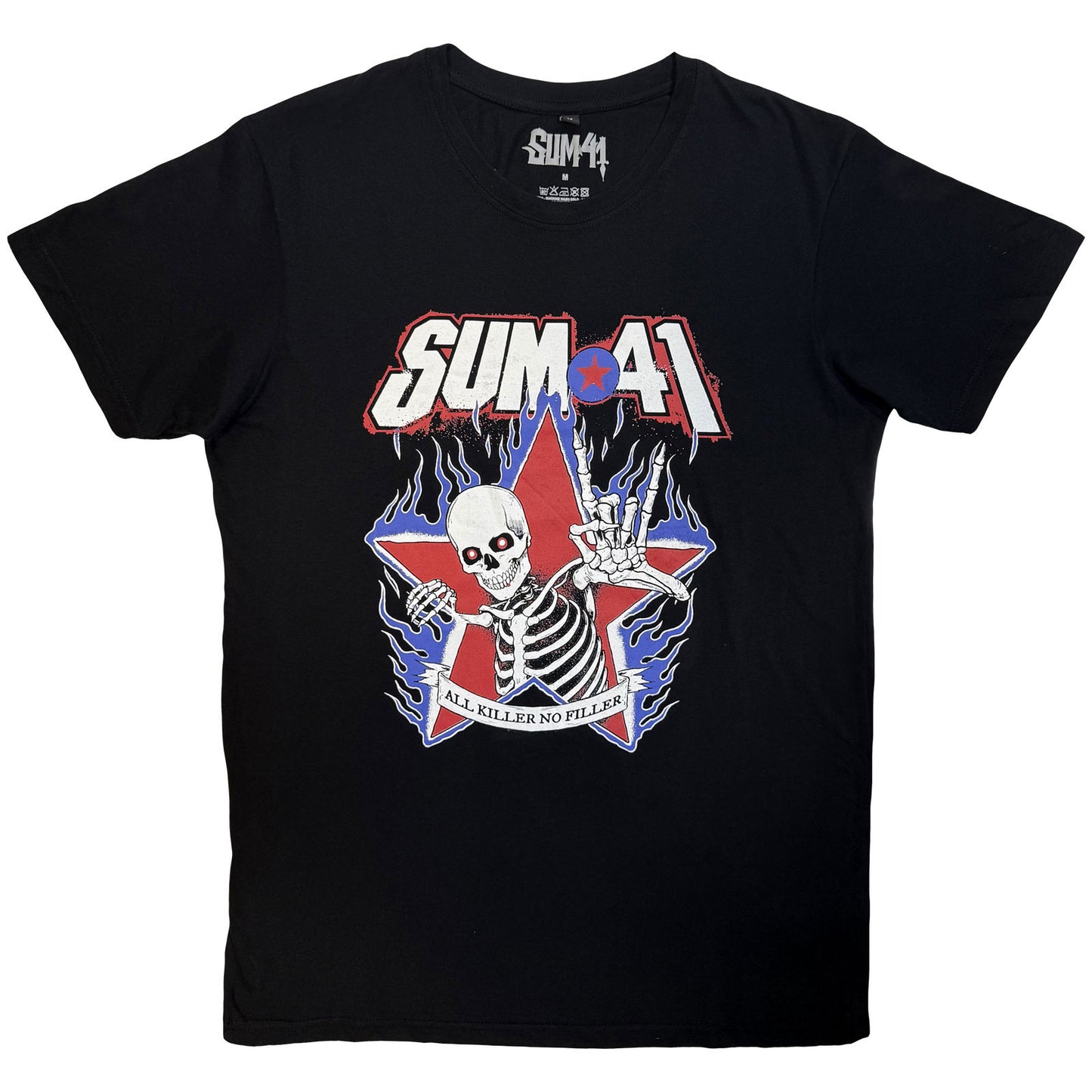 Sum 41 Premium Carbon T-Shirt: All Killer No Filler Skeleton