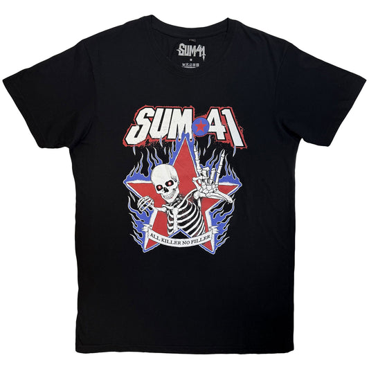 Sum 41 Premium Carbon T-Shirt: All Killer No Filler Skeleton