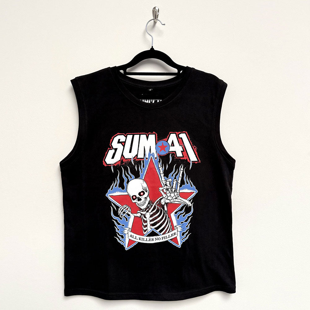Sum 41 Tank T-Shirt: All Killer No Filler Skeleton