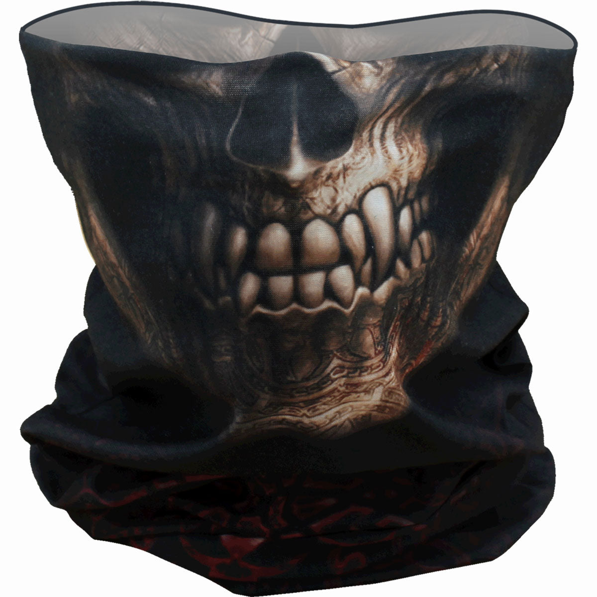 Spiral Multifunction Face Wrap: Goth Skull