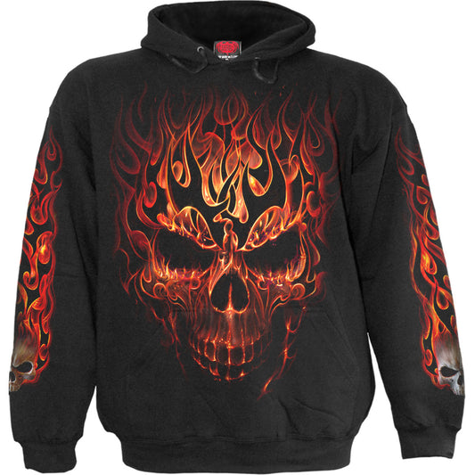 Spiral Pullover Hoodie: Skull Blast