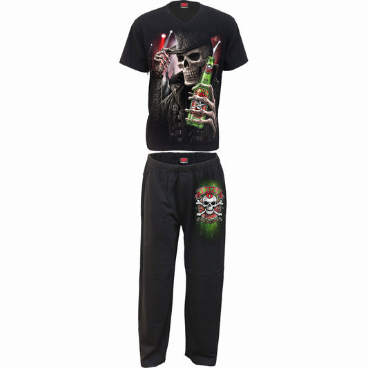 Spiral 4 Piece Gothic Pyjama Set: Triple 6