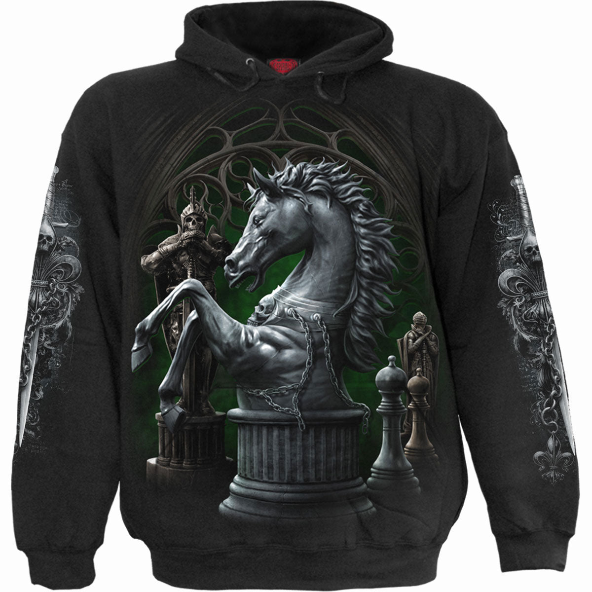 Spiral Pullover Hoodie: Checkmate