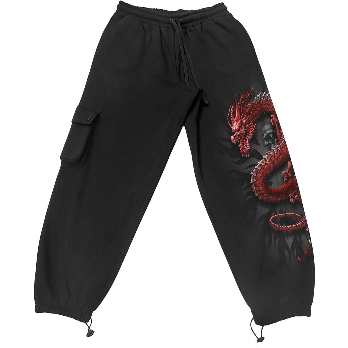 Spiral Cargo Joggers: Oriental Dragon