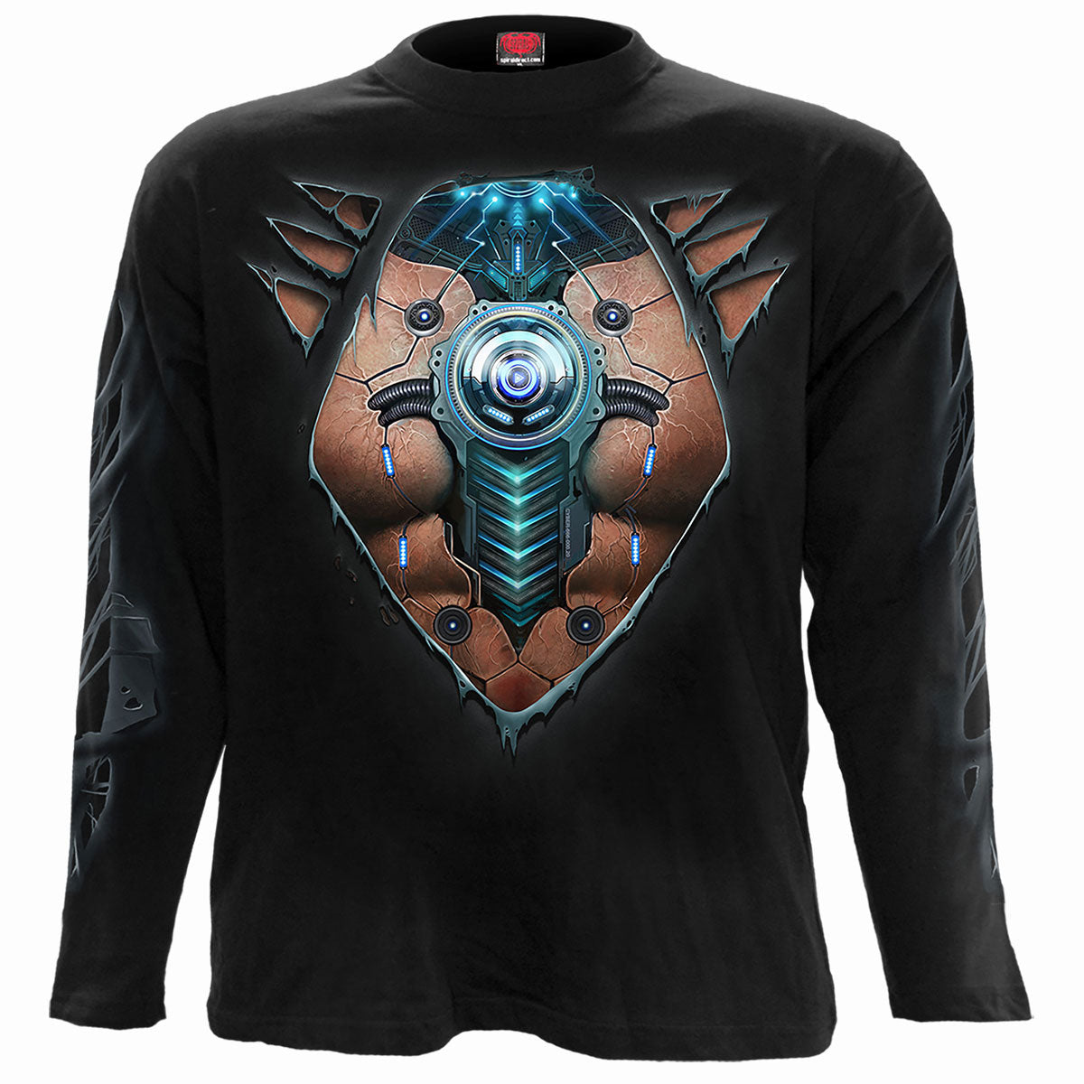 Spiral Long Sleeve T-Shirt: Cyber Skin
