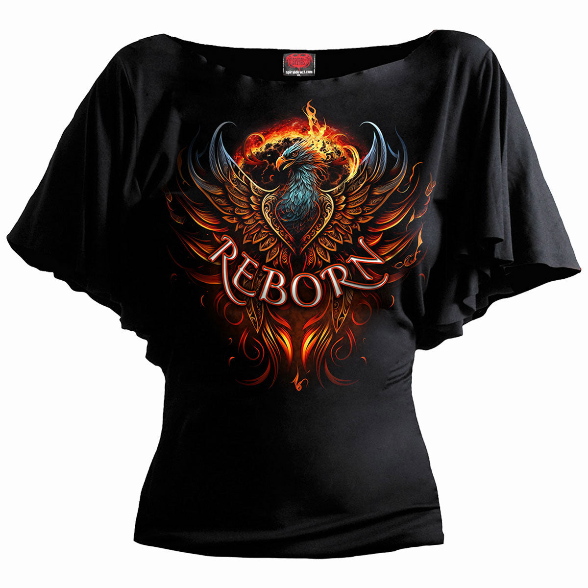 Spiral Ladies Latin Boatneck Top: Ashes Reborn