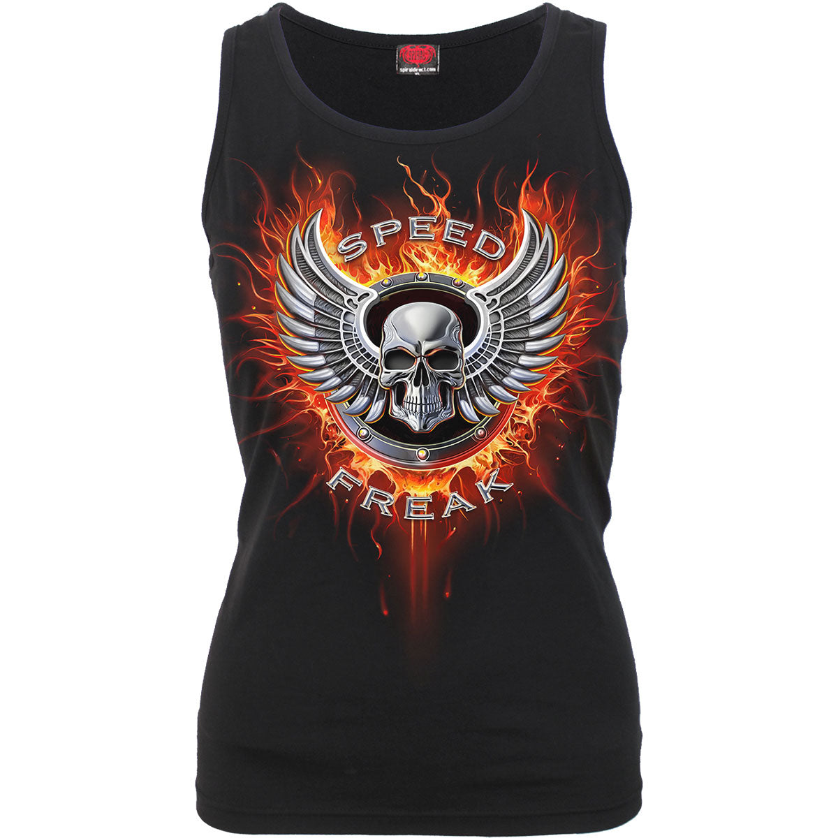 Spiral Ladies Razor Back Vest T-Shirt: Speed Freak