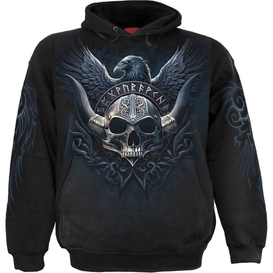 Spiral Pullover Hoodie: Odin's Warrior