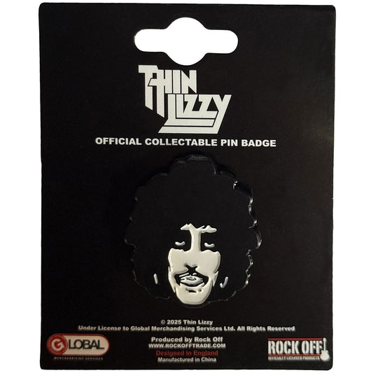 Thin Lizzy Badge: Phil Portrait