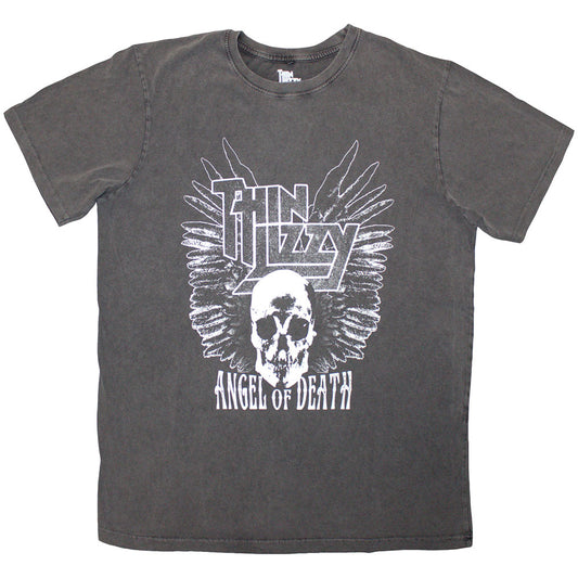 Thin Lizzy Stone Wash T-Shirt: Angel Of Death