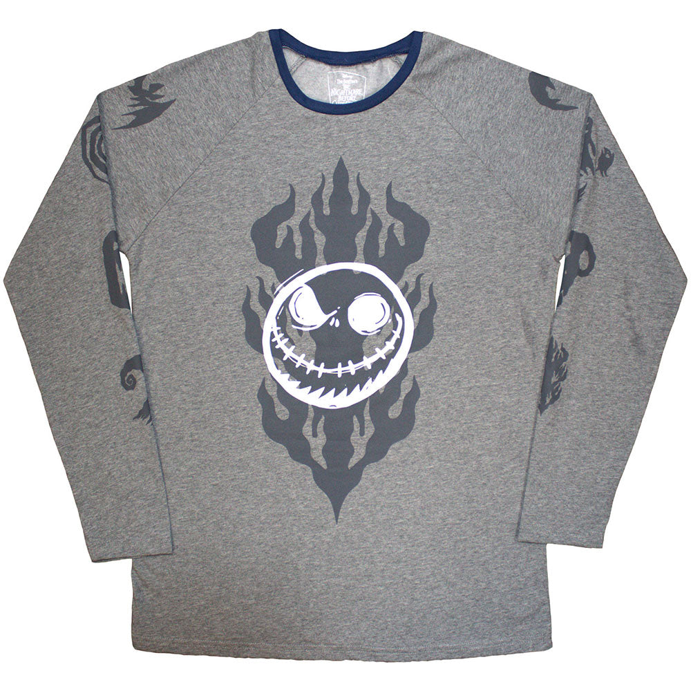 The Nightmare Before Christmas Long Sleeve T-Shirt: Flaming Jack