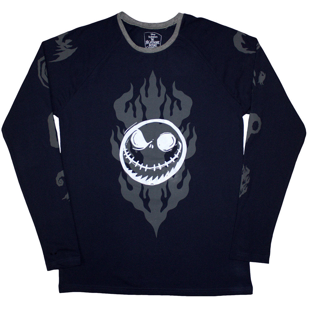 The Nightmare Before Christmas Long Sleeve T-Shirt: Flaming Jack