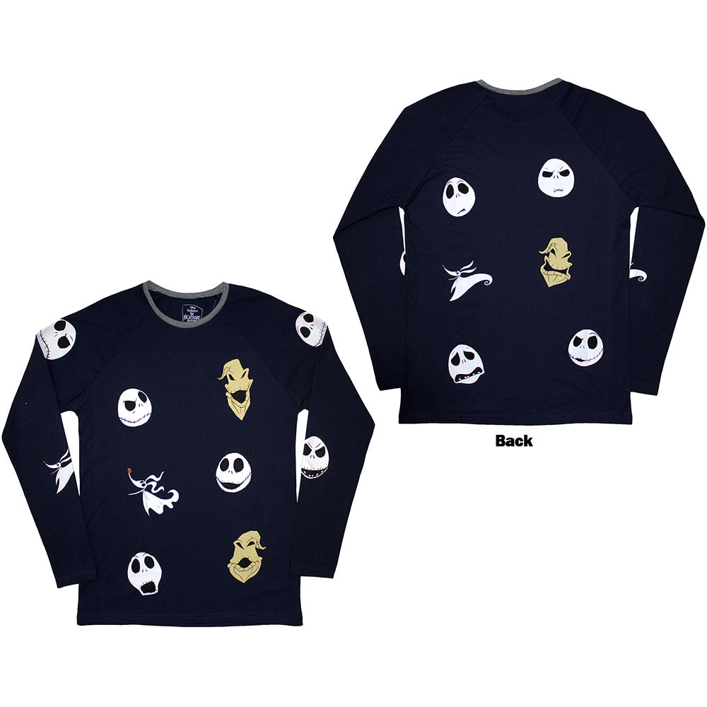 The Nightmare Before Christmas Long Sleeve T-Shirt: Character Heads