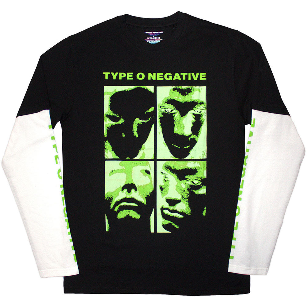 Type O Negative Layered Long Sleeve T-Shirt: Faces