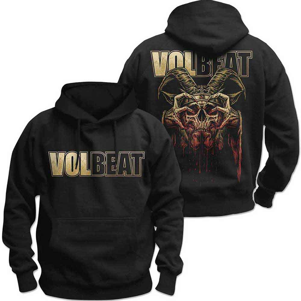 Volbeat Pullover Hoodie: Bleeding Crown Skull