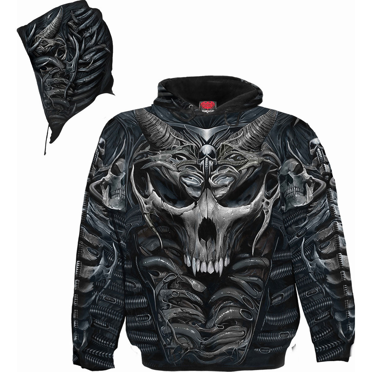 Spiral Pullover Hoodie: Skull Armour