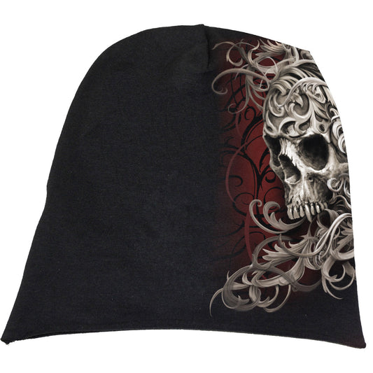 Spiral Beanie Hat: Skull Shoulder Wrap