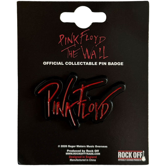 Pink Floyd Badge: The Wall Text Logo