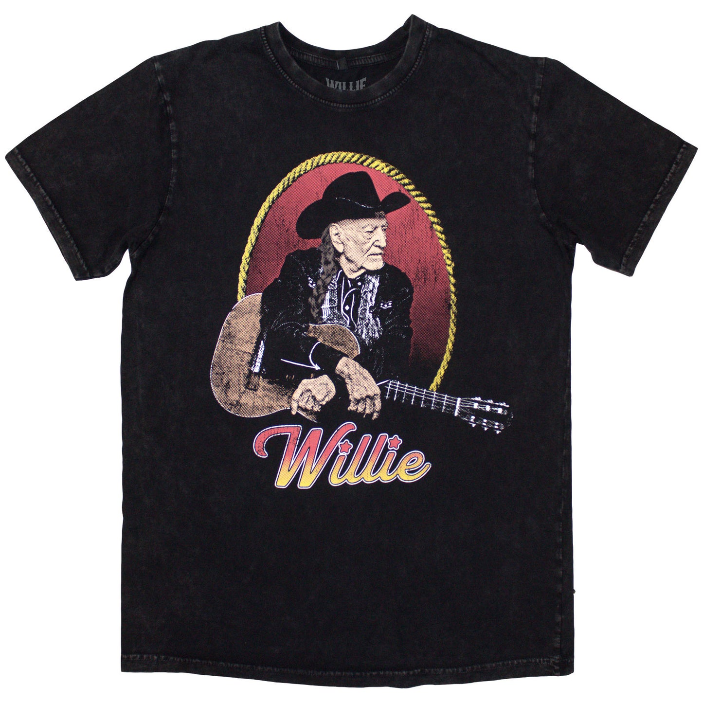 Willie Nelson Stone Wash T-Shirt: Lasso Portrait