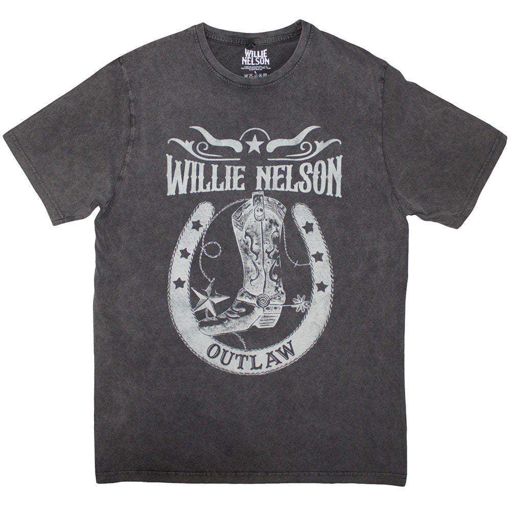 Willie Nelson Stone Wash T-Shirt: Outlaw