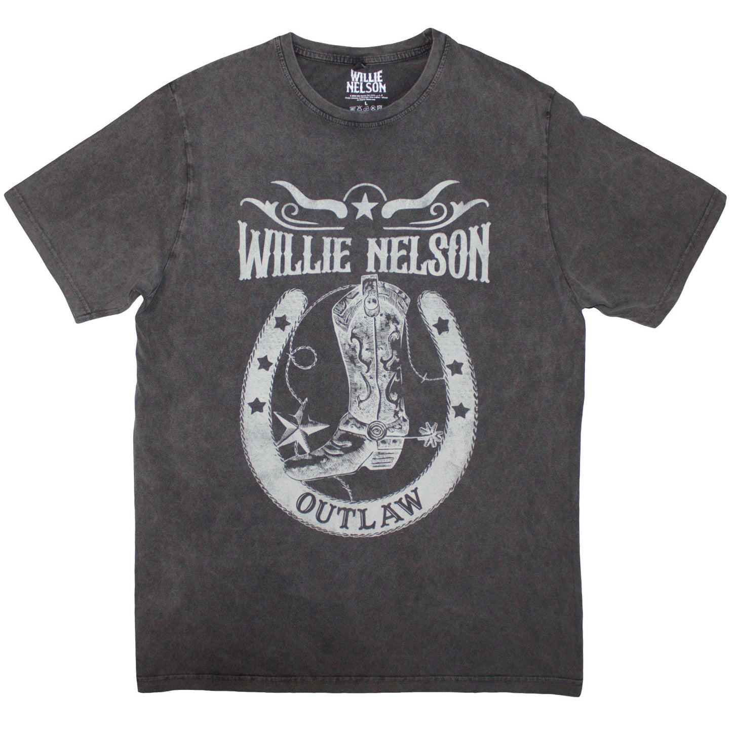 Willie Nelson Stone Wash T-Shirt: Outlaw