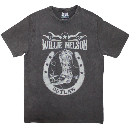 Willie Nelson Stone Wash T-Shirt: Outlaw