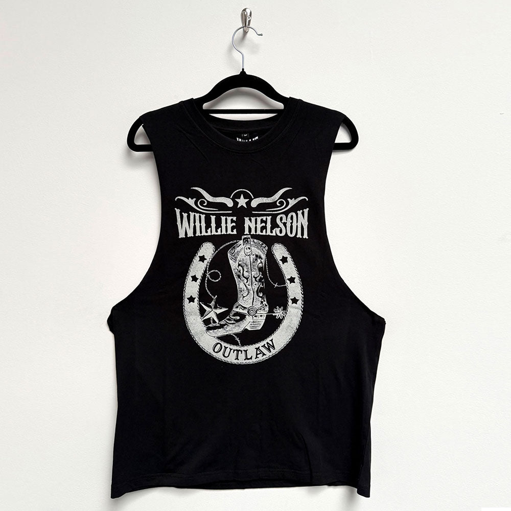 Willie Nelson Vest T-Shirt: Outlaw