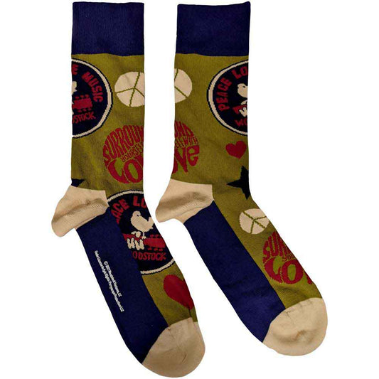 Woodstock Socks: Peace - Love - Music