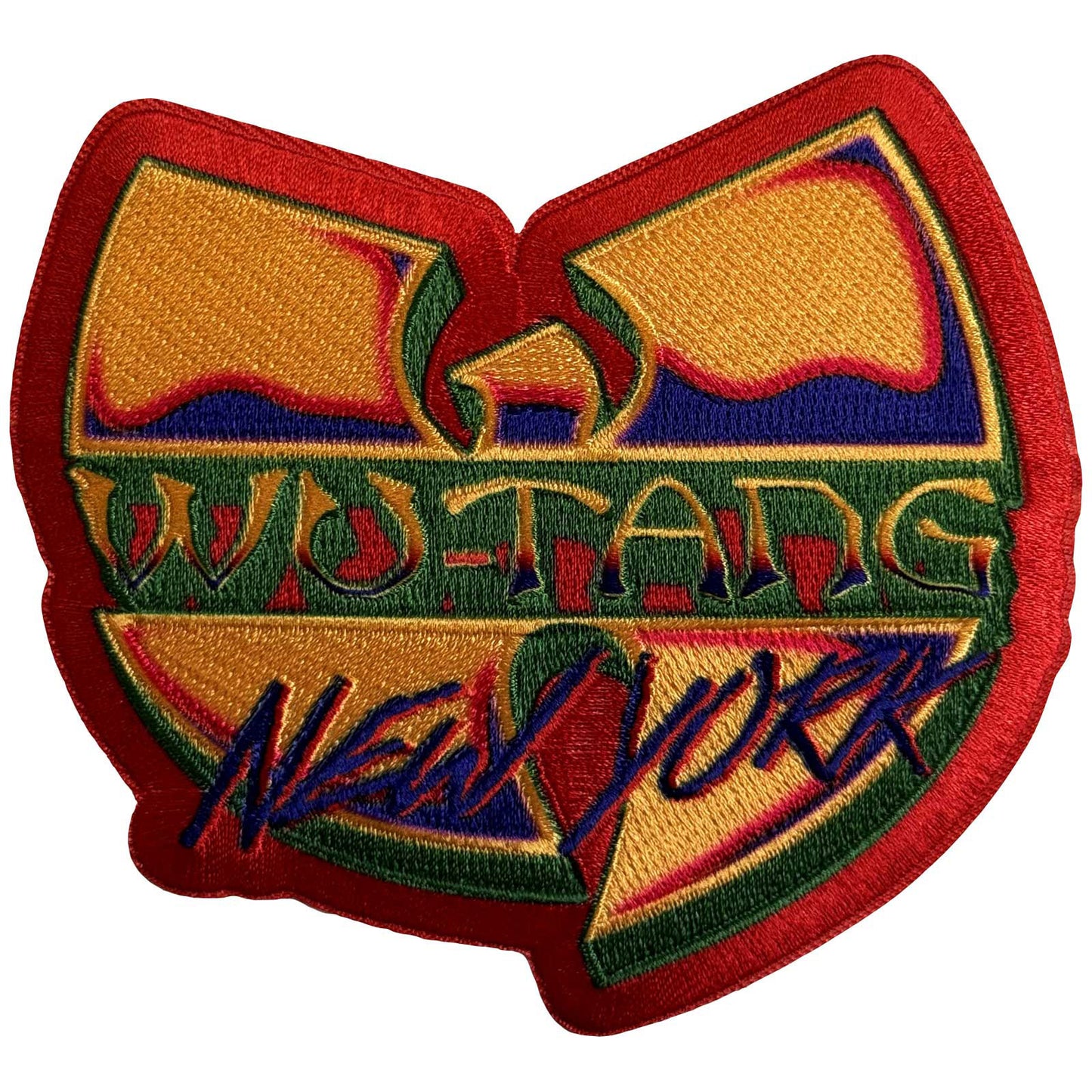 Wu-Tang Clan Woven Patch: New York Logo Red