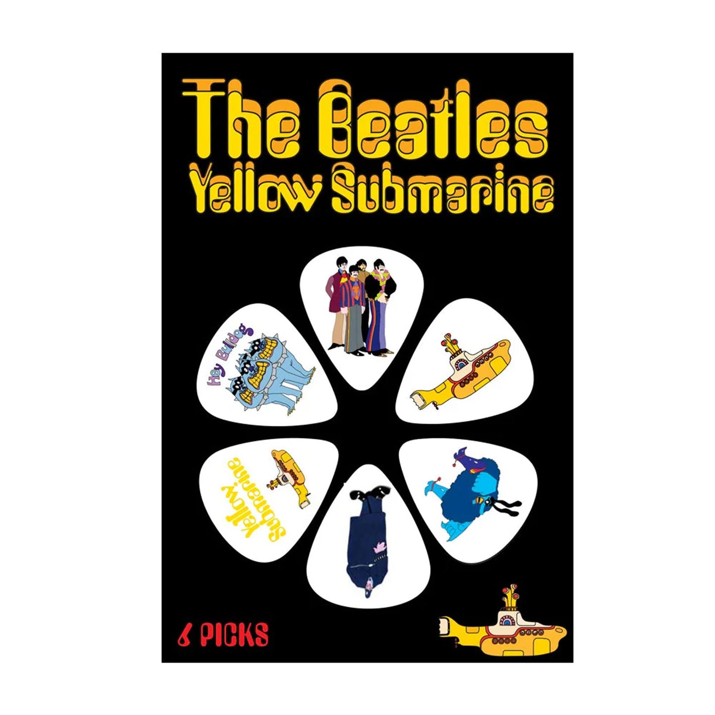 The Beatles Plectrum Pack: Yellow Submarine White 6-Pack