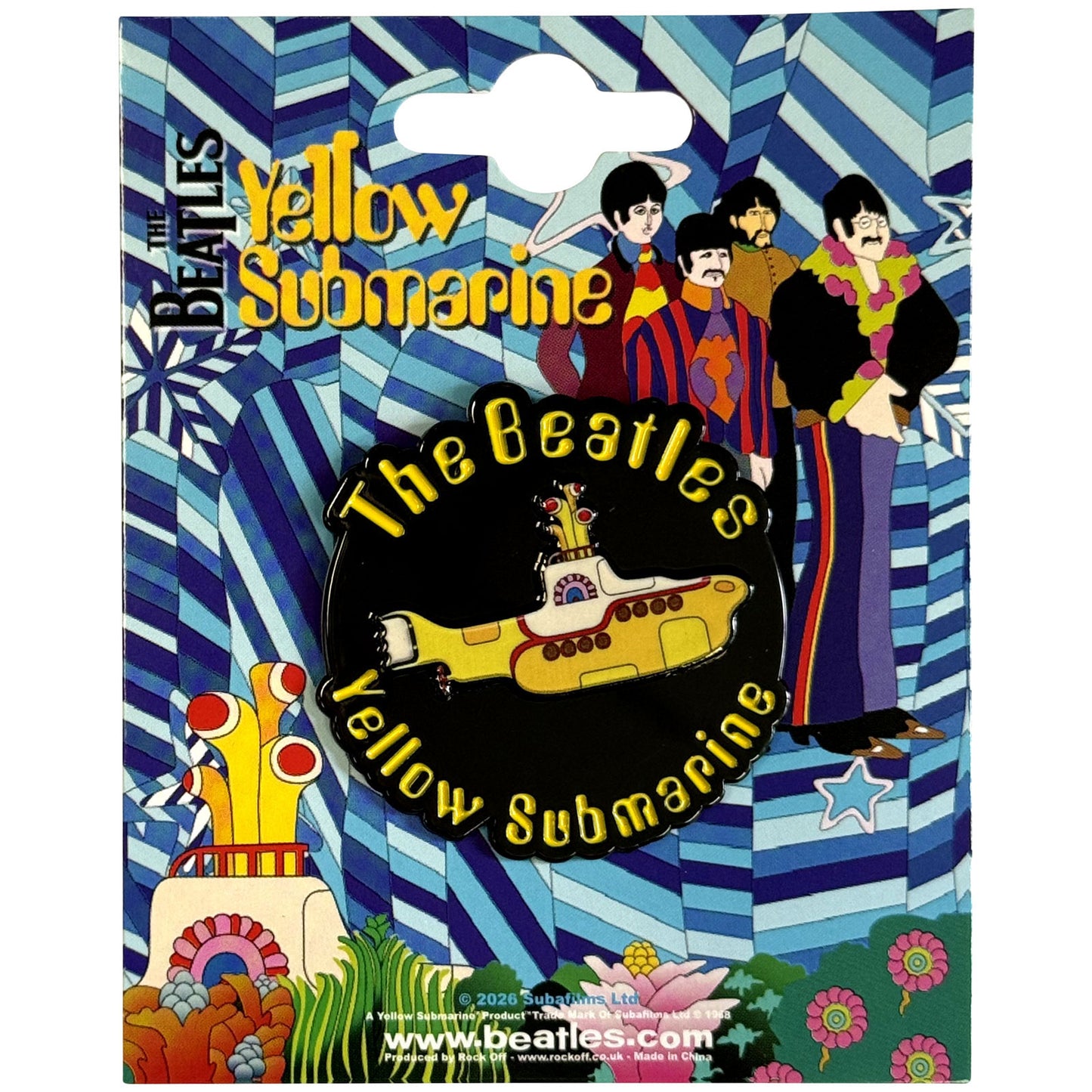 The Beatles Badge: Yellow Submarine Spinning Sub