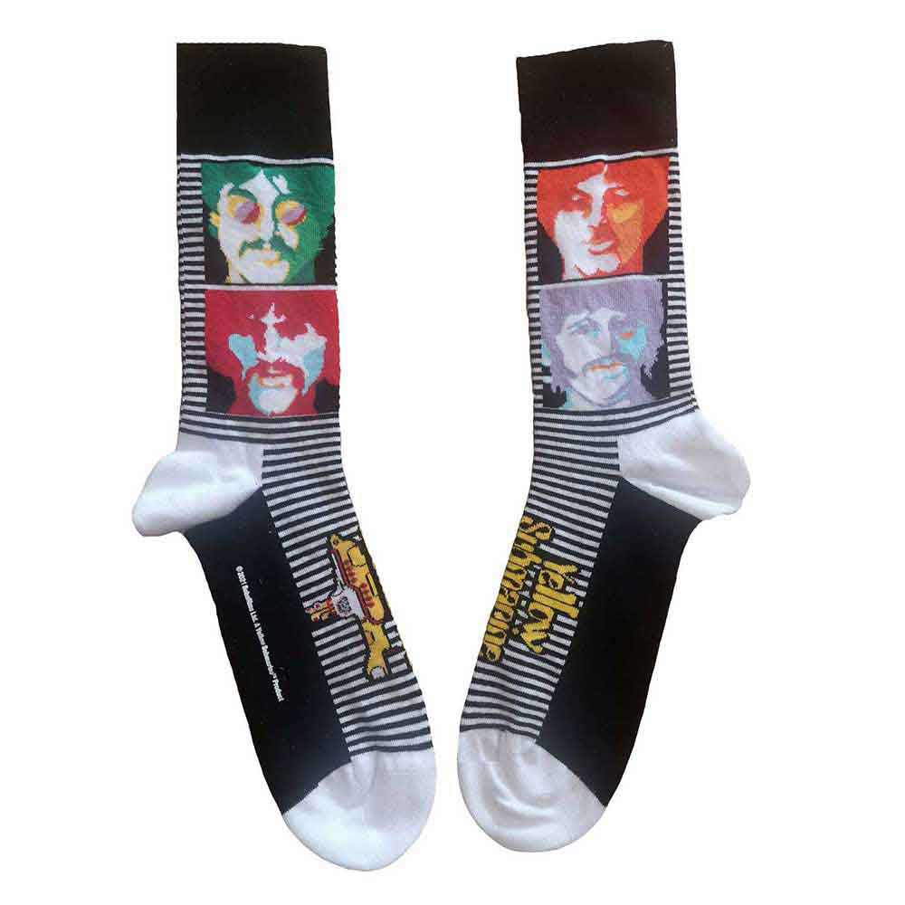 The Beatles Socks: Sea Of Science Faces Colour