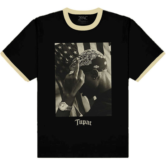 Tupac T-Shirt: Flag Photo