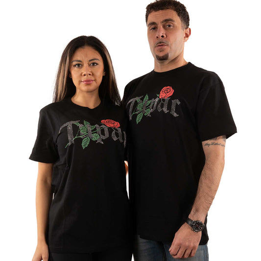 Tupac T-Shirt: Rose Logo