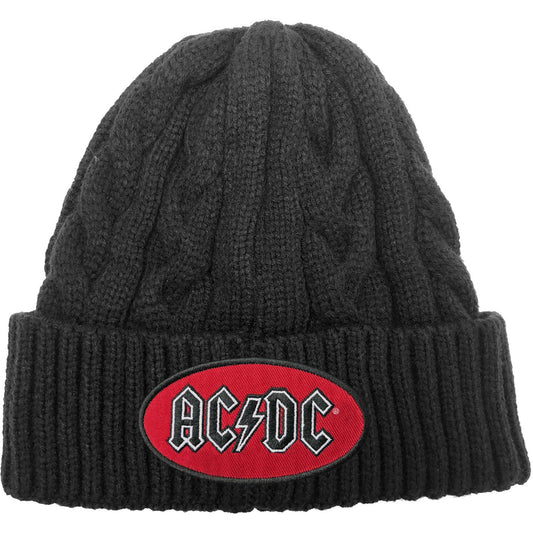 AC/DC Beanie Hat: Oval Logo