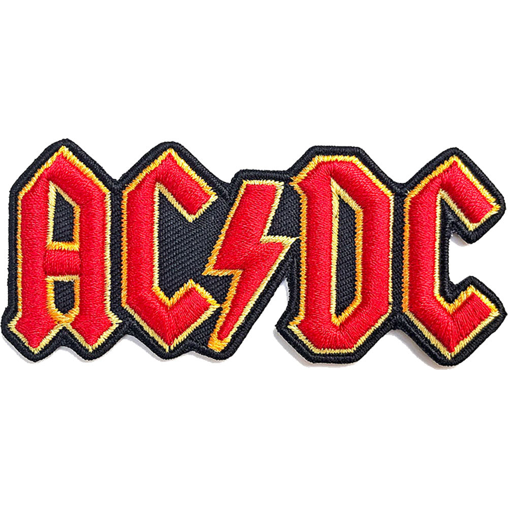 AC/DC Standard Woven Patch: Cut Out 3D Logo