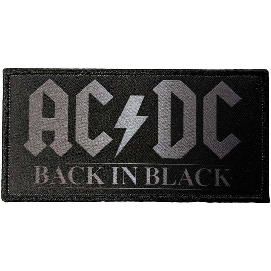 AC/DC Standard Printed Patch: Back In Black