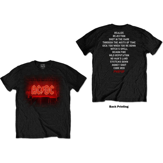 AC/DC T-Shirt: Dark Stage/Track list