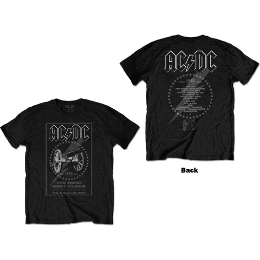 AC/DC T-Shirt: FTATR 40th Monochrome