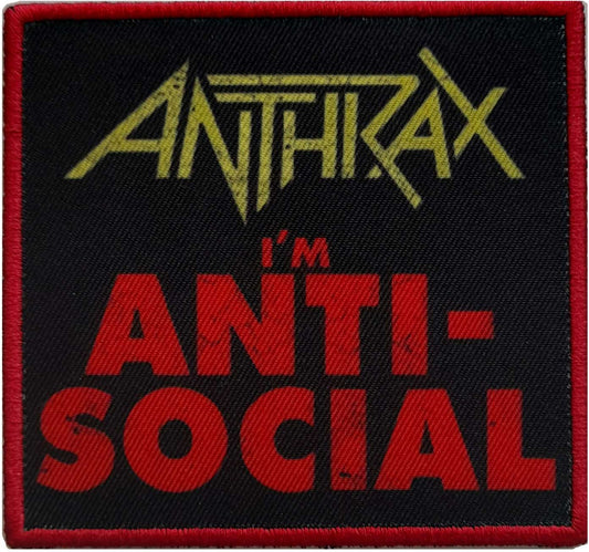 Anthrax Standard Printed Patch: Anti-Social