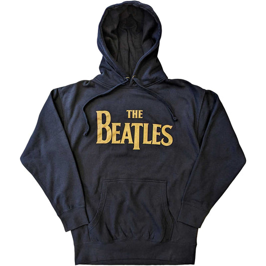 The Beatles Pullover Hoodie: Gold Drop T Logo