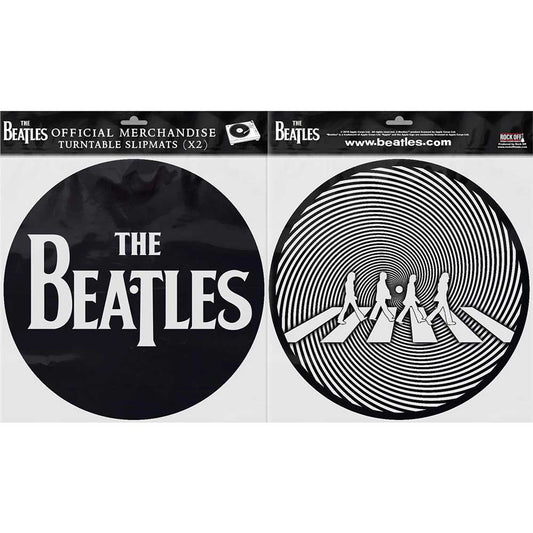 The Beatles Turntable Slipmat Set: Drop T Logo & Crossing Silhouette