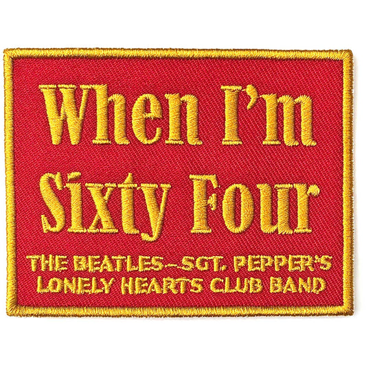 The Beatles Standard Woven Patch: When I'm Sixty Four