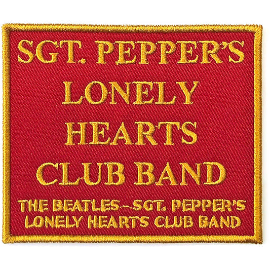 The Beatles Standard Woven Patch: Sgt. Pepper's….Red