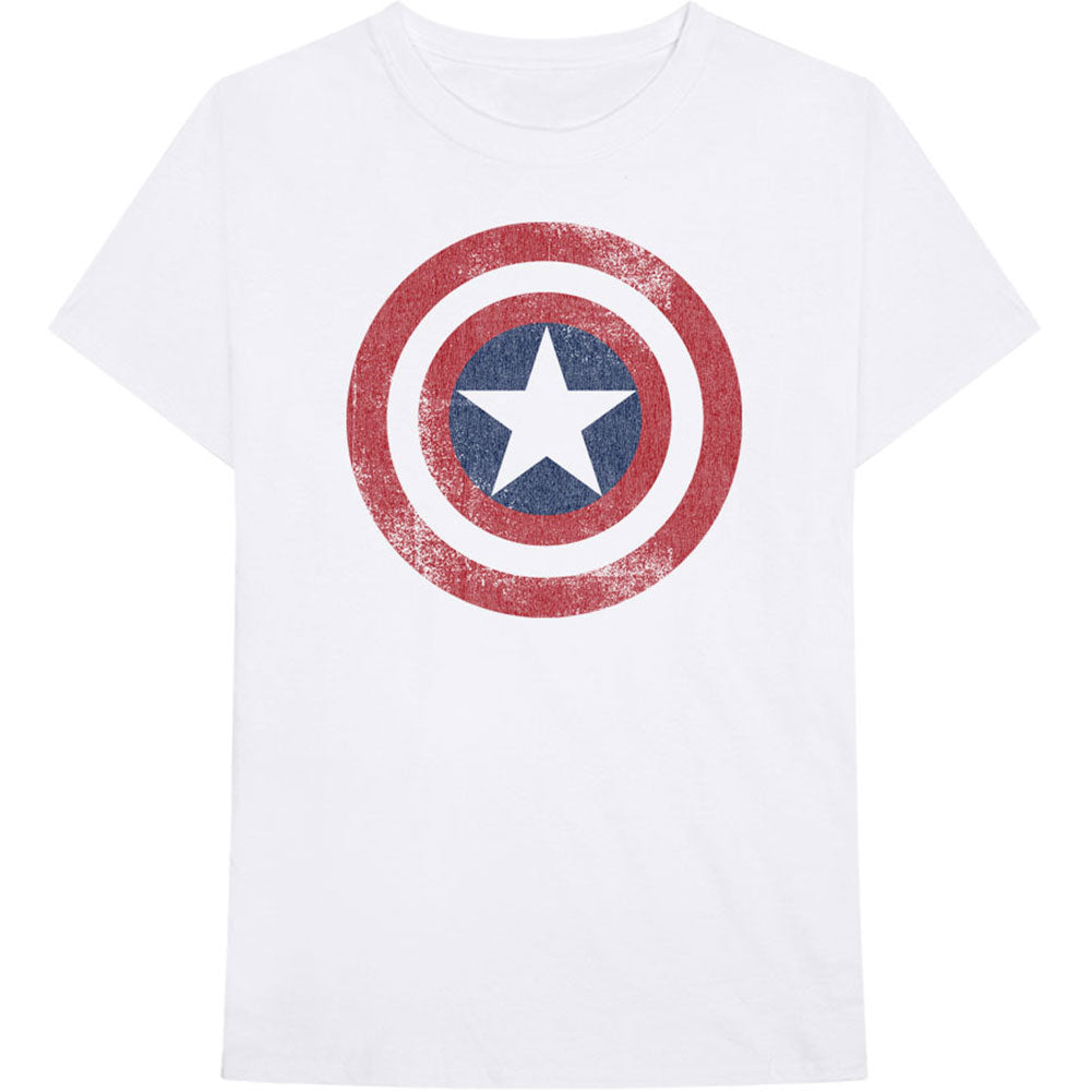 Marvel Comics T-Shirt: Captain America Distressed Shield