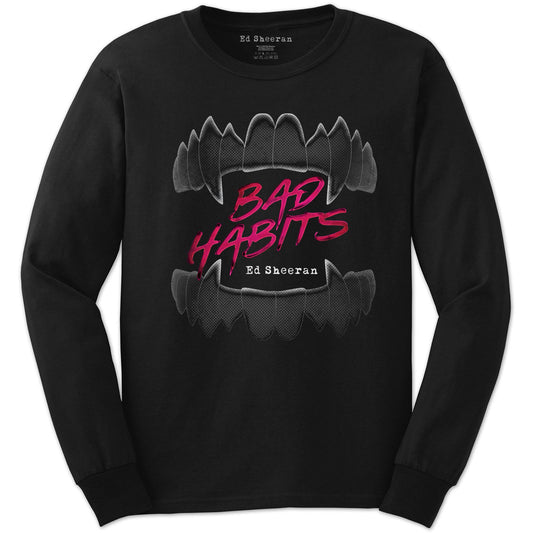 Ed Sheeran Long Sleeve T-Shirt: Bad Habits